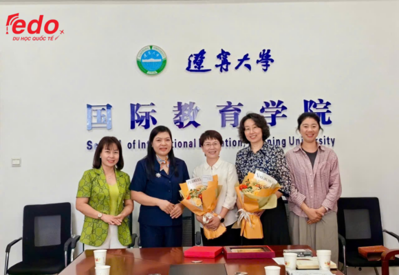 Du học Quốc tế EDO thăm và làm việc tại Đại học Liêu Ninh